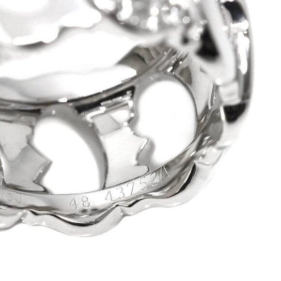 Cartier C De Diamond Ring 18K White Gold 750 size48 4.5(US) 90278423 - Picture 4 of 9